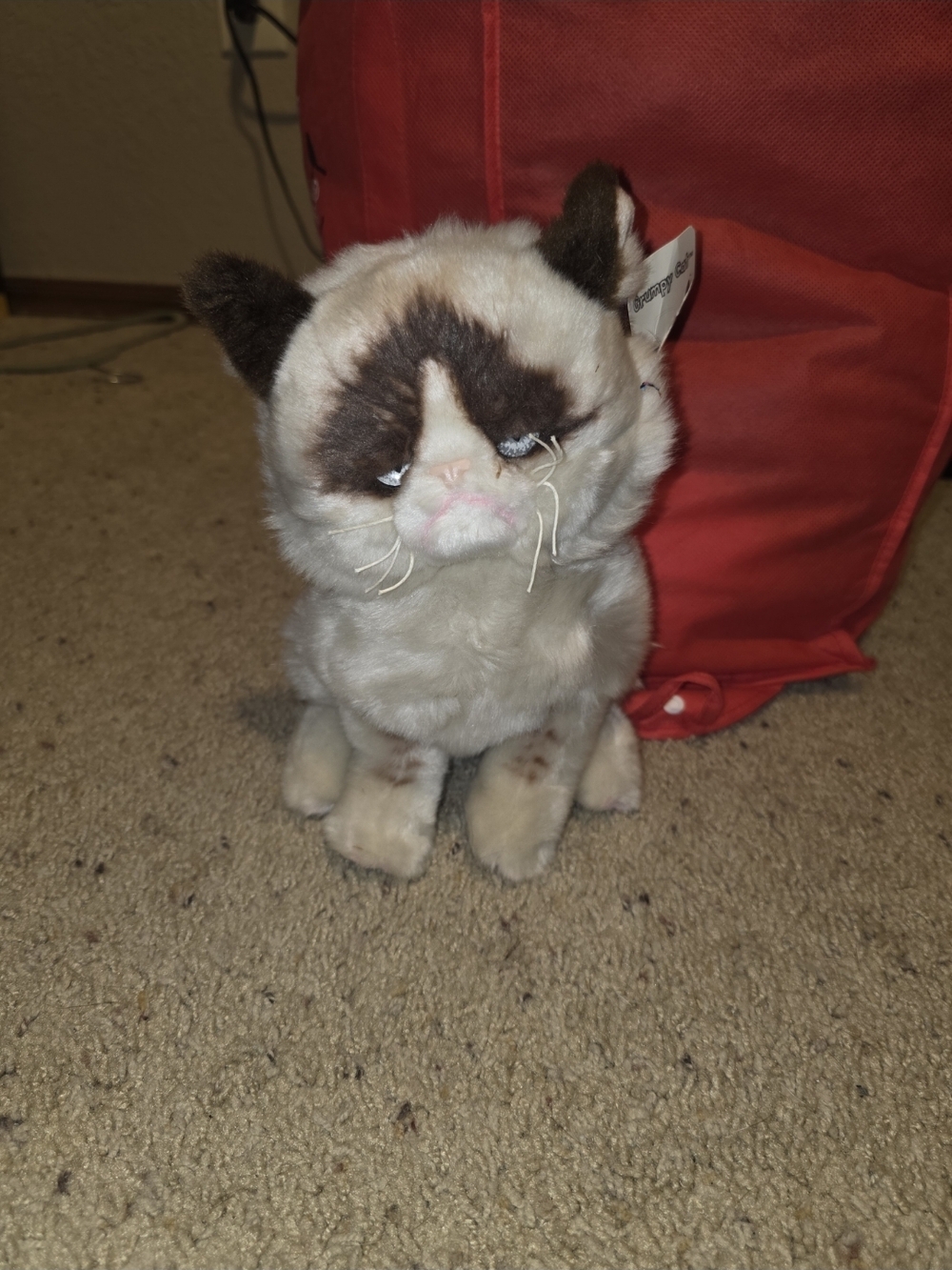 GUND Grumpy Cat Plush - Cream and Brown with Blue Eyes